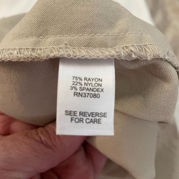 Women's Plus Size Tan Capri's - Picture 2 of 5